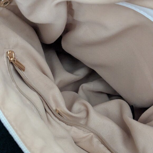 Giani Bernini White Classic Straw North South Crossbody EUC - Picture 6 of 12